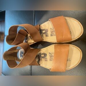 Tan Sorel sandals